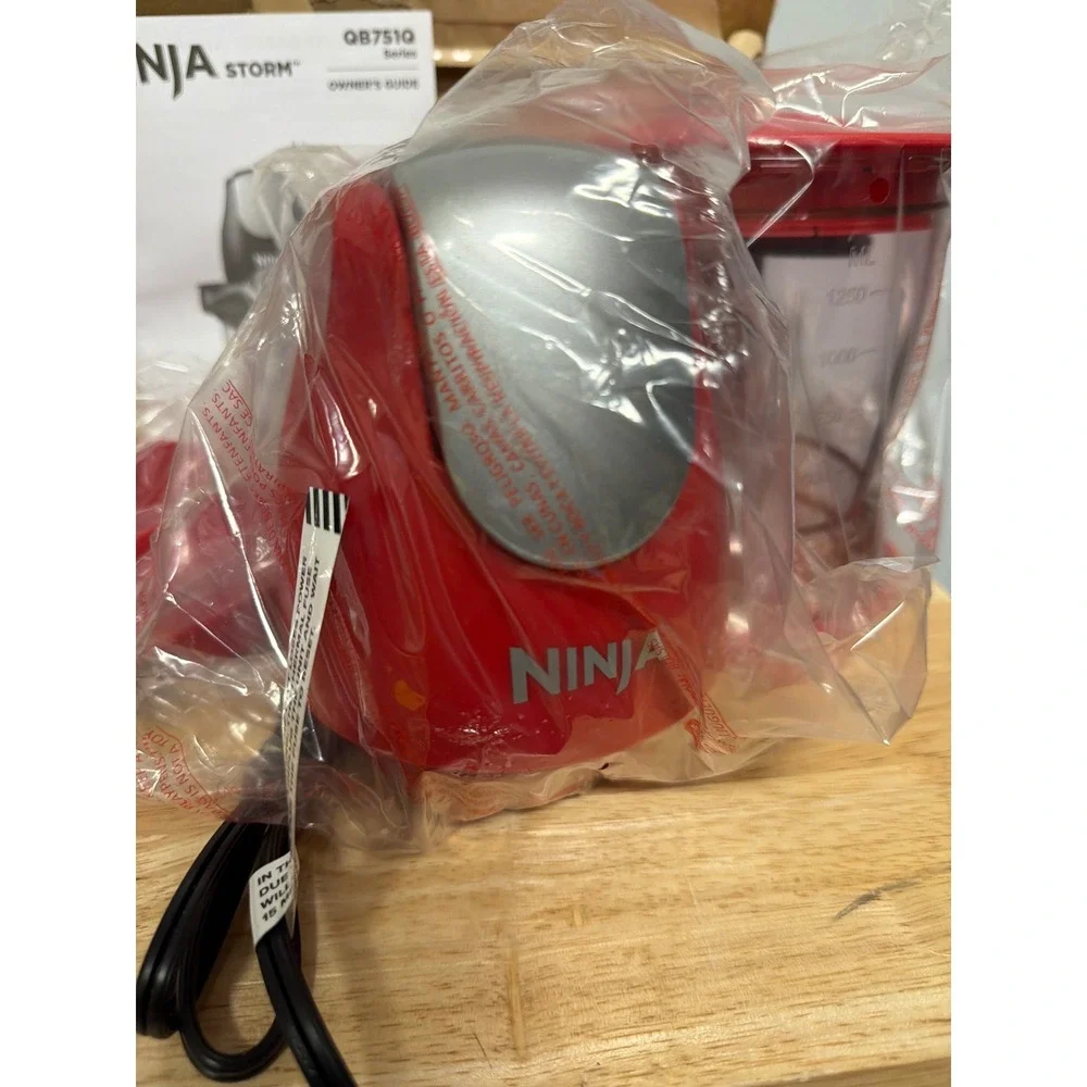 Ninja Storm Food Processor QB751Q Series 450W Blender Red 40oz Pitcher Set